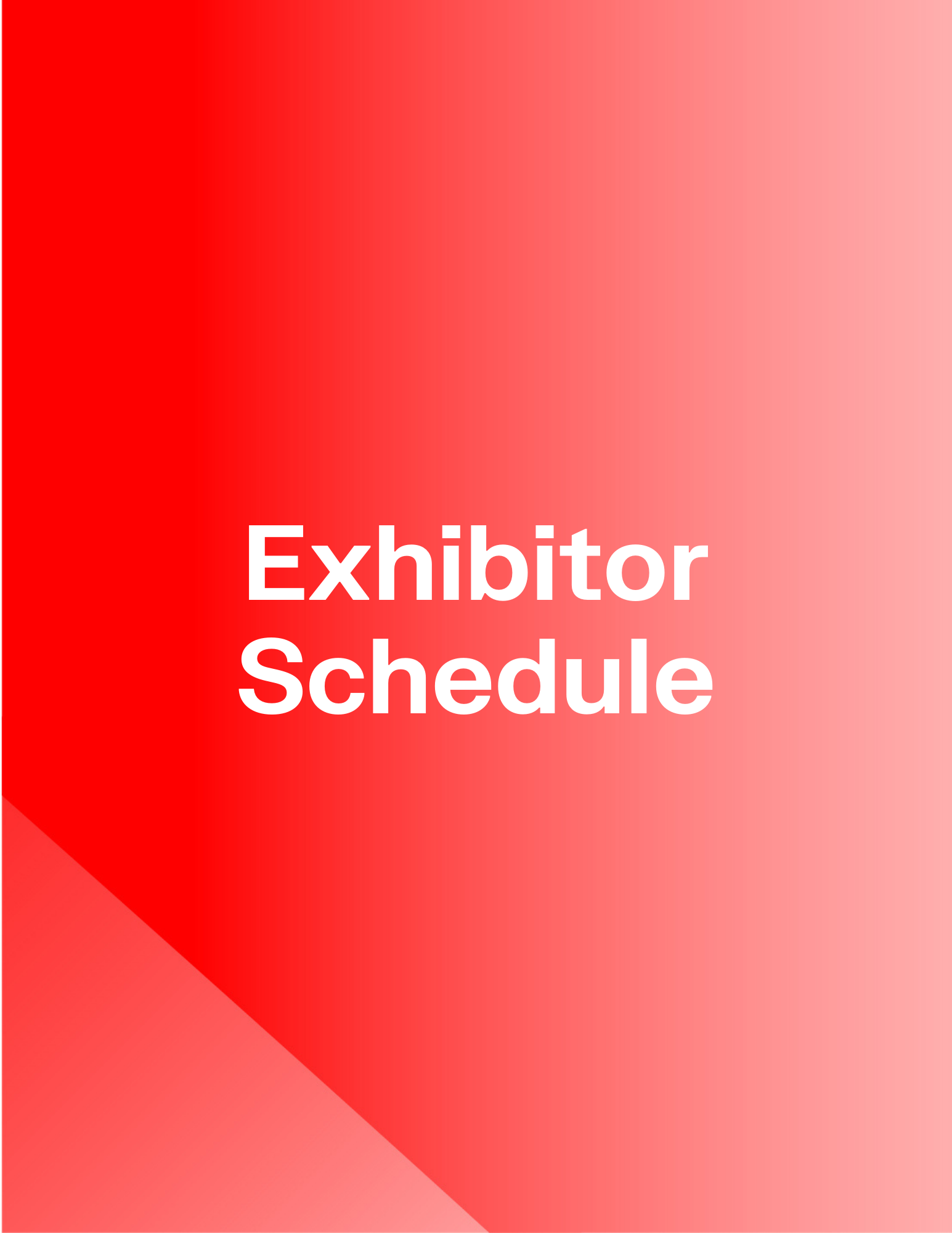 Exhibitor schedule scale ai